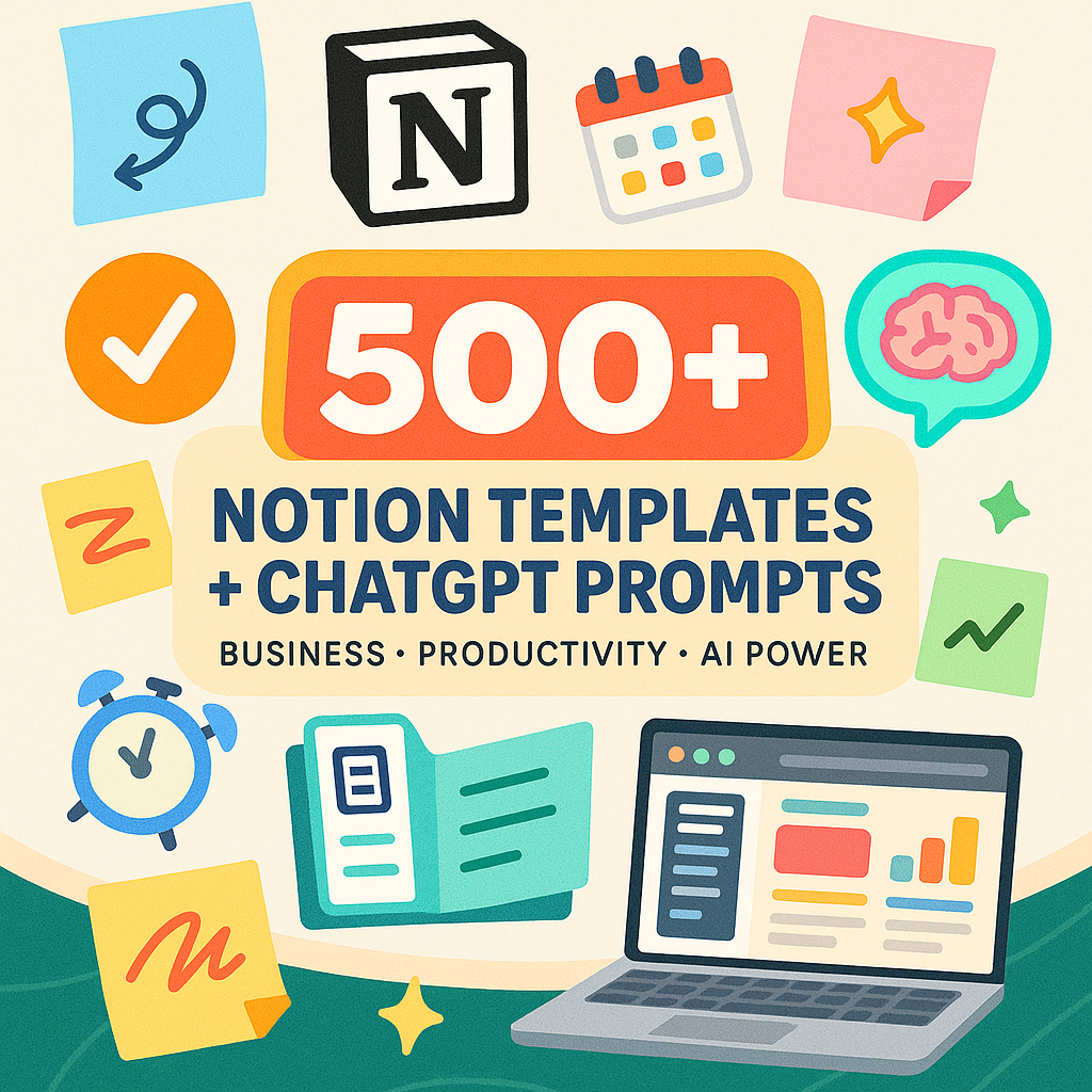 500+ Notion Systems + 500+ ChatGPT Prompts